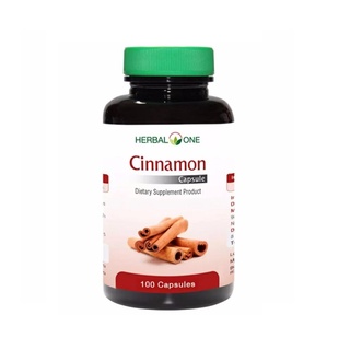 Herbal One Cinnamon อ้วยอันโอสถ อ้วยอัน ผงอบเชย ขนาด 100 แคปซูล 15824