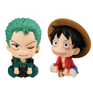 โมเดลฟิกเกอร์ PVC อนิเมะ One Piece Monkey D Luffy Roronoa Zoro Kawaii ขนาด 7 ซม. สําหรับตกแต่งรถยนต์ 4 ชิ้น ต่อชุด