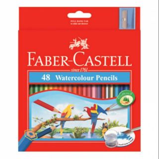 Faber-Castell สีไม้ระบายน้ำ 48 สี ดินสอสี Faber Castell อุปกรณ์ศิลปะ วาดรูป ระบายสี Fabercastell เครื่องเขียน สี สีน้ำ