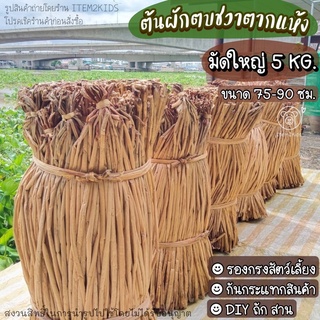 🌱ผักตบชวาตากแห้ง 🌱 มัด 5 กิโลกรัม. ยาว 75-90 เซน ต้นผักตบชวาตากแห้ง ผักตบชวากันกระแทก ต้นผักตบชวาถักสาน งาน DIY