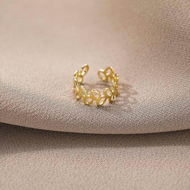 5 ชิ้น / เซต วินเทจ กลวง ออก ใบไม้ ประเภท C หู คลิป / ไม่ต้องเจาะ ที่เรียบง่าย กระดูกอ่อนปลอม หู คลิป สําหรับผู้หญิง เครื่องประดับ - รูปที่ 4