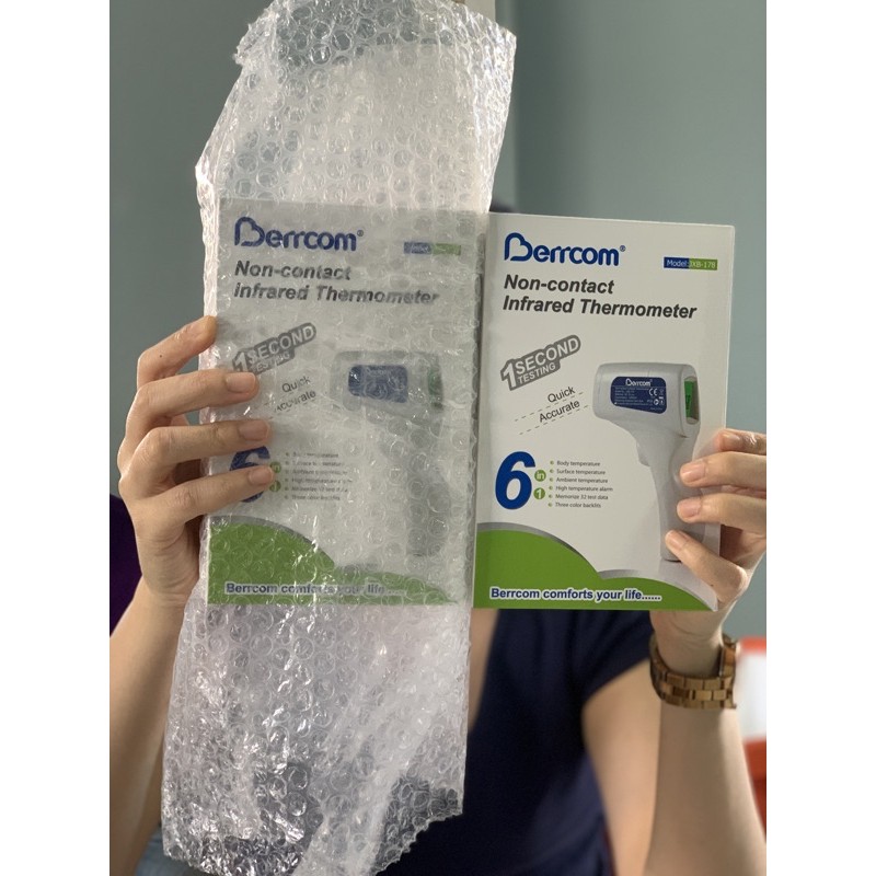 BERRCOM Infared Thermometer รุ่น JXB-178 เครื่องวัดไข้เด็ก วัดอุณหภูมิห้อง และวัตถุ แบบอินฟาเรด เครื่องวัดอุณหภูมิ