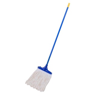 ไม้ม็อบคลิปล็อค 10 นิ้ว สีน้ำเงินขาว SUPERCAT ไม้ถูพื้น ไม้รีดน้ำ Clip lock mop 10 inches blue white SUPERCAT