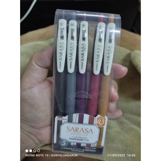 ปากกาหมึกเจล ZEBRA SARASA CLIP VINTAGE COLOR 0.5 mm