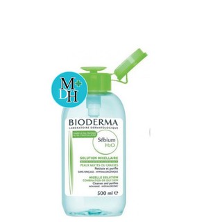 BIODERMA SEBIUM H2O(สูตรน้ำฝาเขียว) 500 ML.(ฝาปั๊ม)