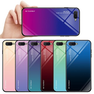 Gradient Layer Tempered Glass Case For Samsung Galaxy A10, A20, A30, A50, A10S, A30S, A70 Silicone Protective Back Cover