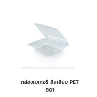 กล่องใส PET-01 (100ชิ้น) EPP