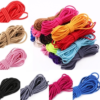 5M  2/2.5mm Colorful Round Elastic Band Round Rope Rubber Band Line Cords Findings For Jewelry Making Accessories