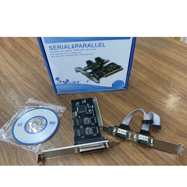 Dual Rs232 Serial Port COM & DB25เครื่องพิมพ์พอร์ตขนานLPT To PCI  Adapter Converter
