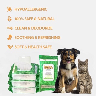 PP Pawsitiv pet grooming wipes ผ้าเปียกเช็ดทำความสะอาดสำหรับสัตว์เลี้ยง