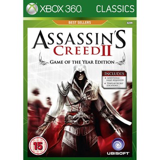 แผ่น XBOX 360 : Assassins Creed 2 GOTY Edition ใช้กับเครื่องที่แปลงระบบ JTAG/RGH