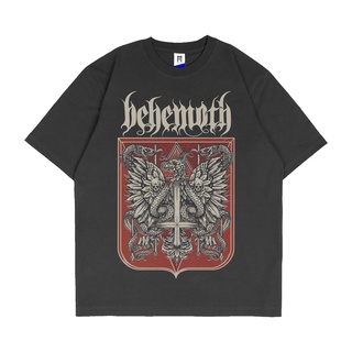 oversize T-shirt เสื้อยืด พิมพ์ลาย behemoth RZECZPOSPOLITA Premium สีดํา สีแดง สําหรับผู้ชาย S-5XL