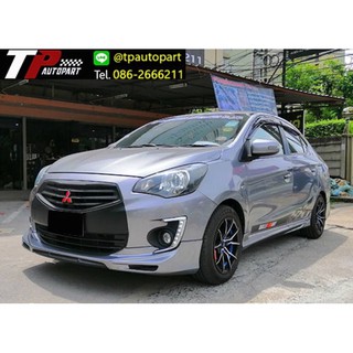 ชุดแต่งสเกิร์ตรอบคันแอททราจ Mitsubishi Attrage Evo sport 2012 2016 จาอTp-Autopart