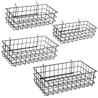 Right Arrange : RARSPB-4SMLE-B* ภาชนะบรรจุสิ่งของสำหรับแขวน Right Arrange Pegboard Baskets Set of 4 Black