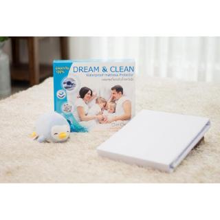 DREAM &amp;amp;CLEAN ผ้าปูที่นอน 5 ฟุต ปลอกหมอน ผ้าปูกันไรฝุ่น กันน้ำ 100% ชุดที่นอนกันไรฝุ่น แผ่นคลุมที่นอนกันน้ำและไรฝุ่นR