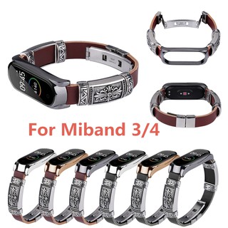 ใหม่ ออกแบบ ย้อนยุค หนังสัตว์ รัด for Xiaomi Mi Band 4 Mi Band 3 Wrist Band XIAOMI MiBand 4/3 สร้อยข้อมือ Accessories