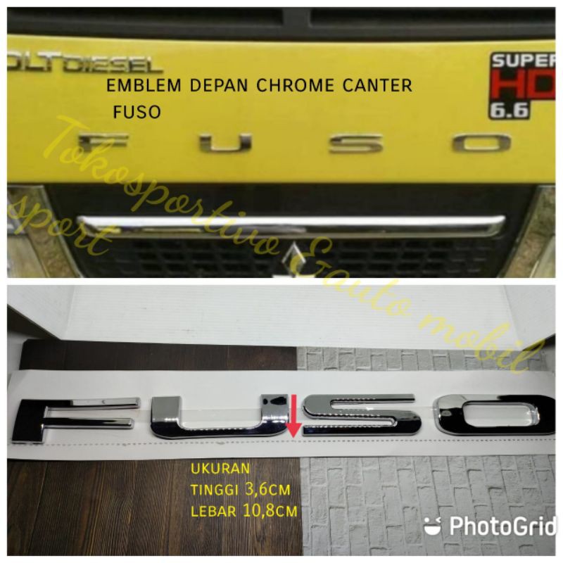 โลโก้สัญลักษณ์ ตัวอักษรสัญลักษณ์ canter FUSO กล่องรถบรรทุก โลโก้ Fuso ฝากระโปรงหน้า