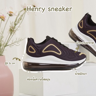 รองเท้าผ้าใบเสริมส้นสูง 6 cm ลด 100 บาท!!!  Henry sneaker (รองเท้าผ้าใบ รุ่น เฮนรี่  สูง 6 cm)