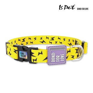 ISPET - lightweight+Series Collar (CL0065) ปลอกคอสุนัข สีเหลือง สายฟ้า