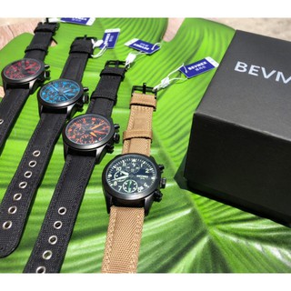 นาฬิกา BEVMEXนาฬิกาผู้ชายสายผ้า รุ่นB6006 มีเรืองแสงในทีมืด