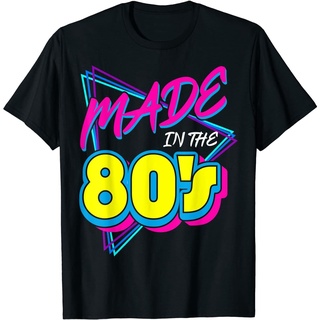 ผ้าฝ้ายคอกลมเสื้อยืด พิมพ์ลาย Nineteen Eighties 80S 1980S สไตล์วินเทจ แฟชั่นเรโทรfrom S-4XL