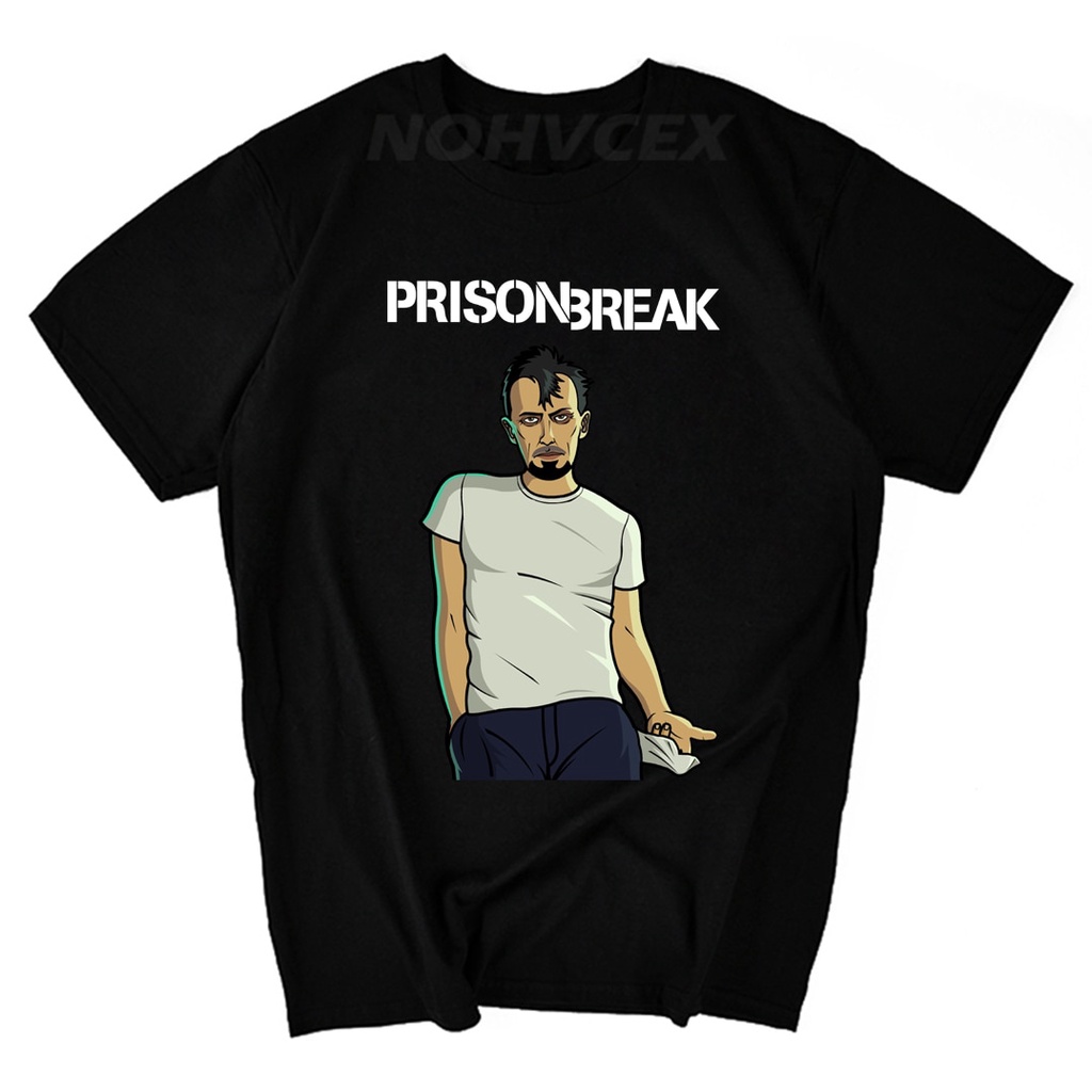 เสื้อยืดคอกลมผ้าฝ้ายพิมพ์ลาย Prison Break Michael_Scofield Diy สําหรับผู้ชาย