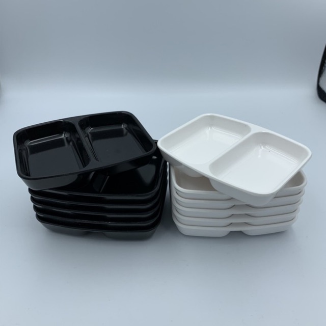 SB Melamine ถ้วยน้ำจิ้มเมลามีน 2 ช่อง D959-3.5 นิ้ว Pack 6 ชิ้น