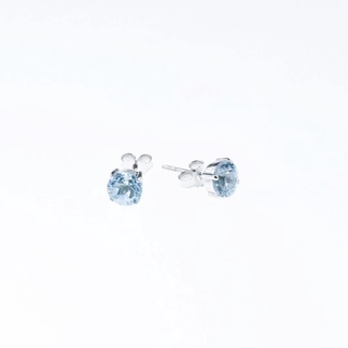 Simplish Jewelry ต่างหูก้านเสียบพลอยบลู โทปาส blue topaz stud earring