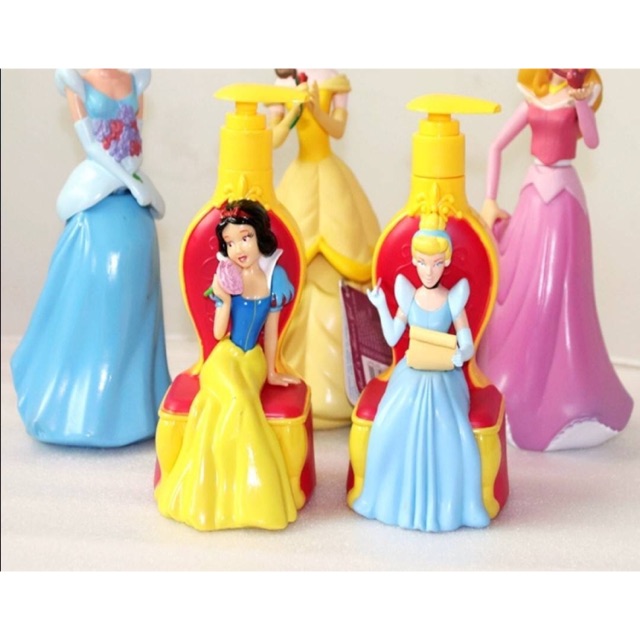 ขวดปั๊ม ขวดเจล ขวดสบู่ เซ็ต​เจ้าหญิง​ Disney  แอเรียล​ สโนไวท์และซินเดอเรลล่า​ ขนาดบรรจุ​ 300​ml
