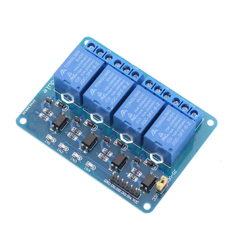 โมดูลโมดูลรีเลย์ 4 Channel Ways Opto Solator 10a 5v