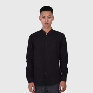 เสื้อเชิ้ต KS171 Ardabil Koko คอหยาบ สีดํา
