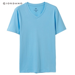 GIORDANO เสื้อยืดผู้ชายคอวี - Mens V-neck tee 01029251