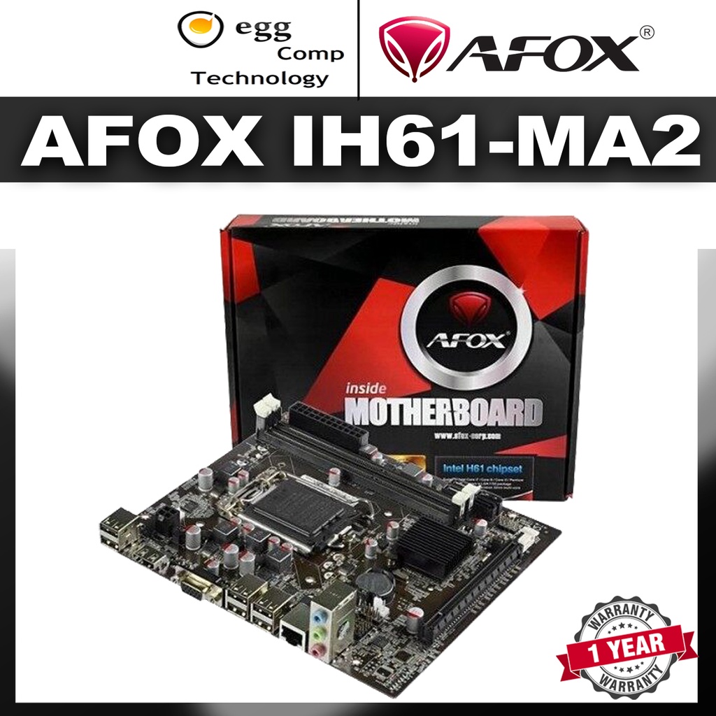 AFOX IH61-MA2 Intel H61 LGA 1155 DDR3 MicroATX Motherboard INTEL H61M Socket1155 for Core i7 i5 i3 2