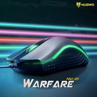 [สินค้ารับประกัน 1 ปี] Nubwo เมาส์เกมมิ่ง WARFARE NM95 LED Lighting ปรับ DPI ได้ 3600 ใช้งานง่าย เหมาะสำหรับเล่นเกม