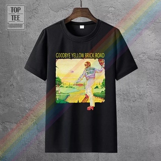 แฟชั่น เสื้อยืด พิมพ์ลาย Elton John Goodbye Yellow Brick Road Album &amp; Official สไตล์คลาสสิก พลัสไซซ์ สําหรับผู้ชาย