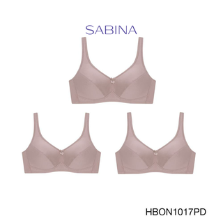 Sabina ซาบีน่า เสื้อชั้นใน (Set 3 ชิ้น)(ไม่มีโครง) รุ่น Habpy Adult รหัส HBON1017PD สีชมพูเข้ม