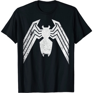 เสื้อยืดโอเวอร์ไซส์เสื้อยืด พิมพ์ลายกราฟิกโลโก้ Marvel Venom Distressed สําหรับผู้ใหญ่S-3XL