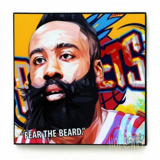 James Harden เจมส์ ฮาร์เดน Basketball บาสเก็ตบอล รูปภาพ​ติด​ผนัง​ pop art​ กรอบรูป​​ นักกีฬา ของขวัญ​​ แต่งบ้าน