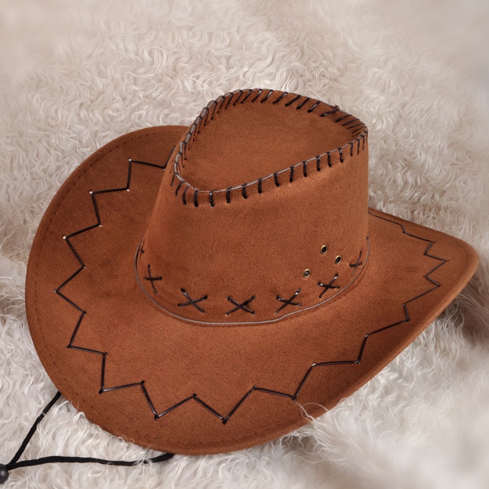 หมวกคาวบอย ปีกกว้าง เเนวแฟนซี สไตล์คาวบอย ตะวันตก เครื่องแต่งกาย Cowboy hab ผู้ใหญ่ ผู้ชาย ผู้หญิง กันแดด ปีกรอบ
