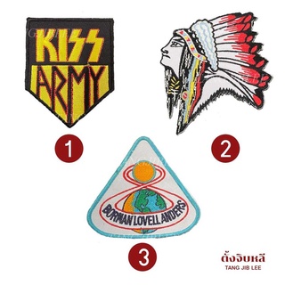 อาร์มผ้า อาร์มติดเสื้อ ตัวรีด ตัวรีดติดเสื้อลายKiss Army, vintage, Apollo 8 อาร์มติดเสื้อ อาร์มตกแต่งเสื้อผ้า