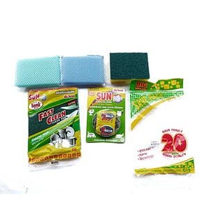 ชุดสุดคุ้ม! ชุดฟองน้ำล้างจาน ซันไบรท์ sun brite  (ราคา/แพ็ค)