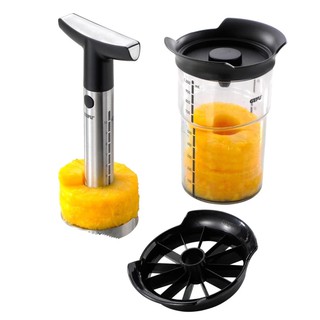 GEFU Pineapple Slicer PROFESSIONAL PLUS ที่คว้านแกนและหั่นสับปะรด รุ่น 13550 (Stainless/Black/Transparent)