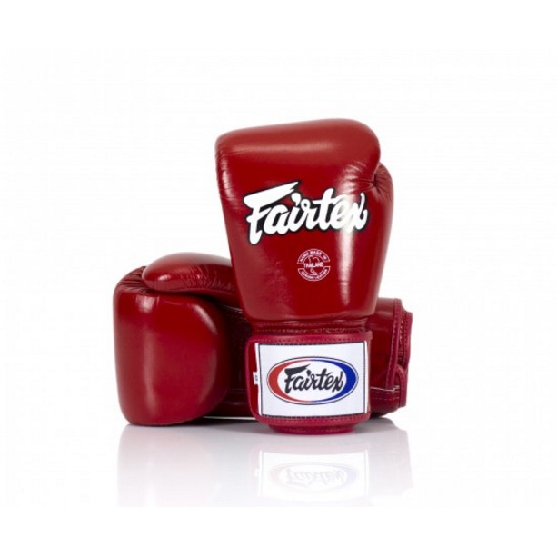 Fairtex แฟร์เท็กซ์ นวมชกมวย รุ่น BGV1 “Tight-Fit” Design สีแดง ไซส์ 8,10,12,14,16 ออนซ์