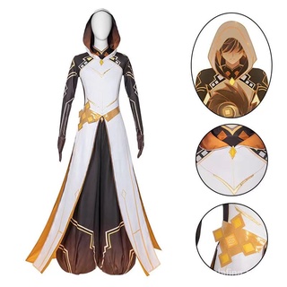 Genshin Impact Morax Zhongli Cosplay Costume Zhongli Set and Wig