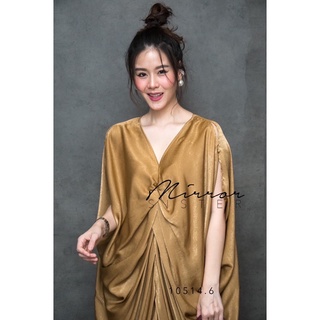 SaLeM SiLK DReSS•• เดรสดีไซน์เก๋ ทรงโคร่งๆ ดีเทลคอวี  ใส่ออกงานสวยสง่า เนื้อผ้าซิลค์สวยเล่นแสงดี