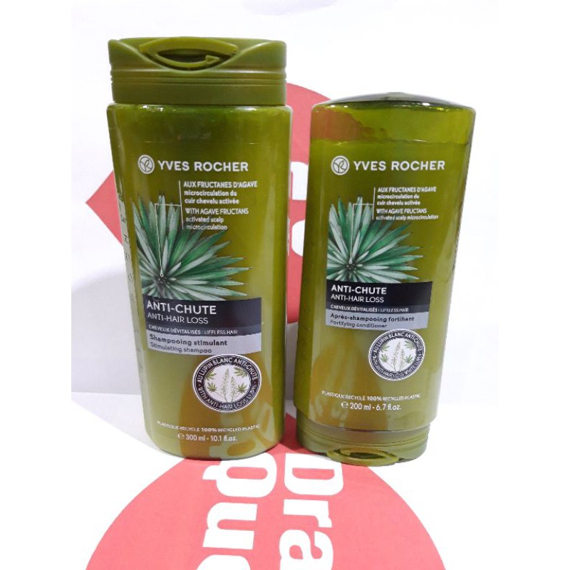 แชมพู ครีมนวด Yves Rocher Anti-Hairloss Stimulating Shampoo 300 ml &amp; Fortifying Conditoner 200 ml
