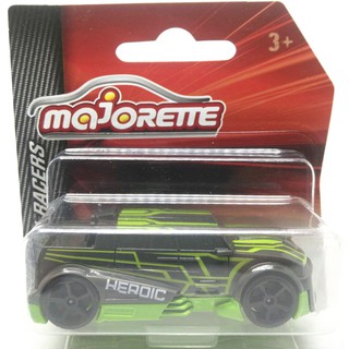 Majorette สายราง Heroic Fiction Racer สีเขียว โมเดลรถเหล็ก 1/64 ประมาณ 8 cm ของใหม่ในแพค