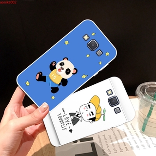 เคสโทรศัพท์ซิลิโคนลายแพนด้าสําหรับ Samsung A 3 A 5 A 6 A 7 A 8 A 9 Star Pro Plus E5 E7 2016 2017 2018