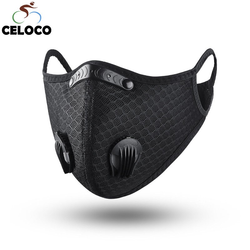 หน้ากาก ป้องกันฝุ่น ระบายอากาศ Pm 2.5 สําหรับขี่จักรยาน