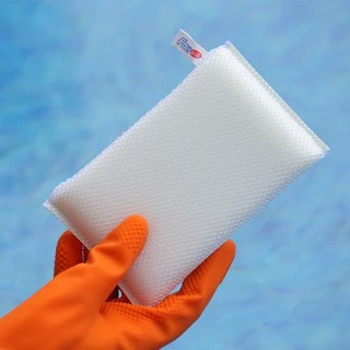 Poly-Brite Ultra โพลี-ไบรท์อัลตร้า ฟองน้ำหุ้มตาข่าย สีขาว (2ชิ้น/แพ็ก)